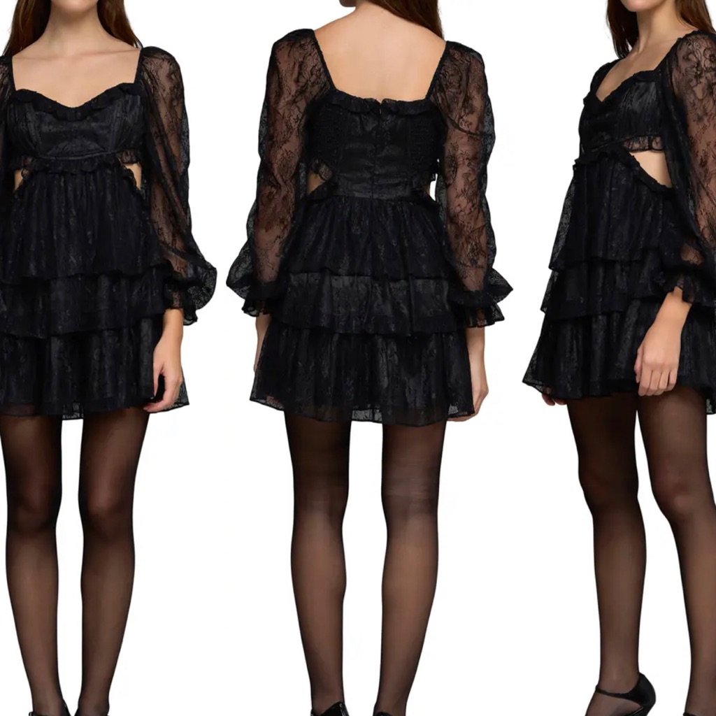 Endless Rose Black Lace Dress With Cutouts. Worn Once.